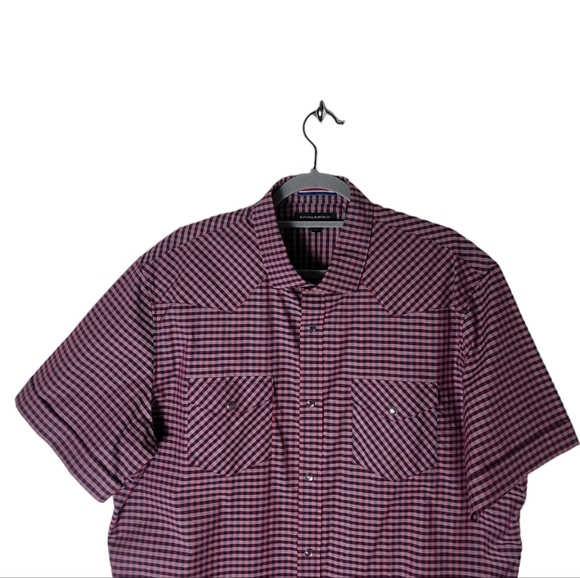 Banana Republic men button down gingham plaid shirt size XL - Picture 3 of 7